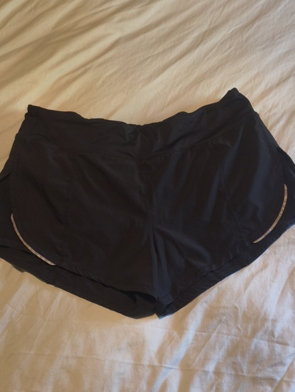 ZYIA Black Athletic Running Shorts with Reflective Trim